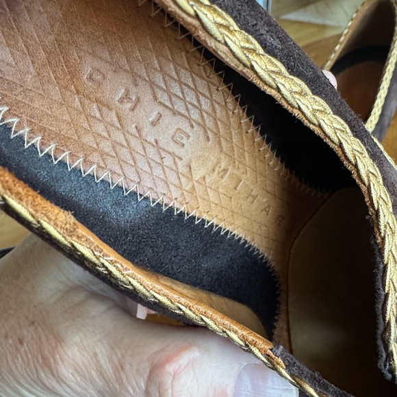 Chie Mihara Dark Brown Heels with Gold Braided Design size 38.5 - Picture 5 of 12